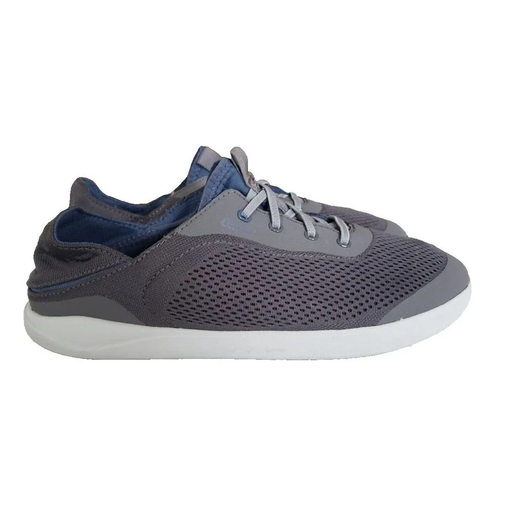 Olukai Moku Pae Mesh Gray Slip On Comfort Shoes Sneakers Men's Size 9.5